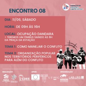 Oitavo Encontro da 1ª Edição do Curso de Formação de Agentes Sociais na RMBH