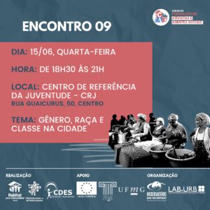 Nono Encontro da 1ª Edição do Curso de Formação de Agentes Sociais na RMBH